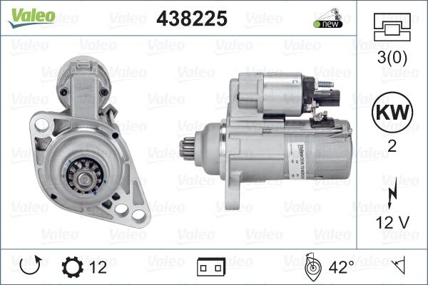 Valeo 438225 - Käynnistinmoottori onlydrive.pro