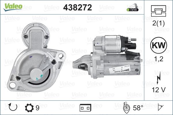 Valeo 438272 - Starter onlydrive.pro