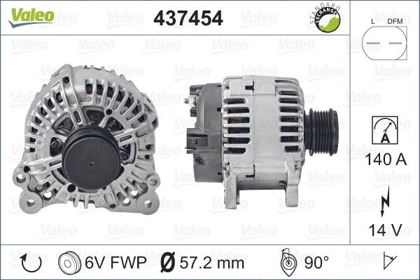 Valeo 437454 - Kintamosios srovės generatorius onlydrive.pro