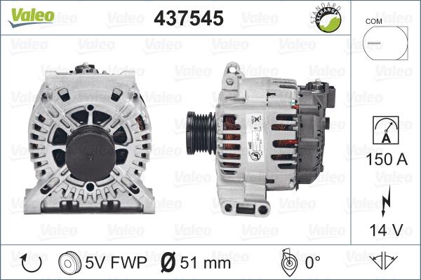 Valeo 437545 - Alternator onlydrive.pro