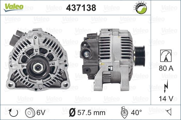 Valeo 437138 - Kintamosios srovės generatorius onlydrive.pro