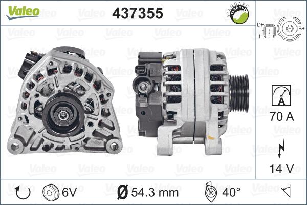 Valeo 437355 - Kintamosios srovės generatorius onlydrive.pro