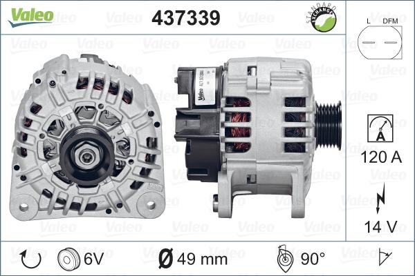 Valeo 437339 - Kintamosios srovės generatorius onlydrive.pro