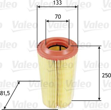 Valeo 585649 - Air Filter, engine onlydrive.pro