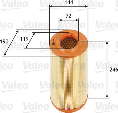Valeo 585669 - Air Filter, engine onlydrive.pro