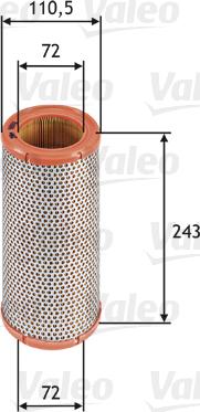 Valeo 585612 - Air Filter, engine onlydrive.pro