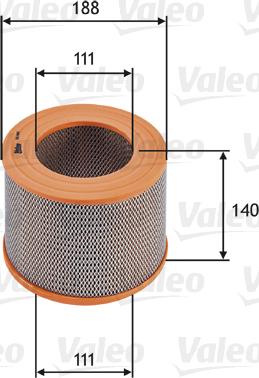 Valeo 585685 - Air Filter, engine onlydrive.pro