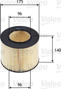 Valeo 585683 - Air Filter, engine onlydrive.pro