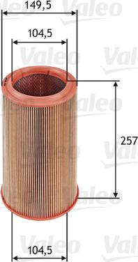 Valeo 585639 - Air Filter, engine onlydrive.pro