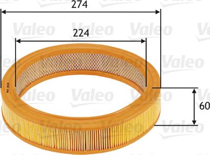 Valeo 585620 - Air Filter, engine onlydrive.pro