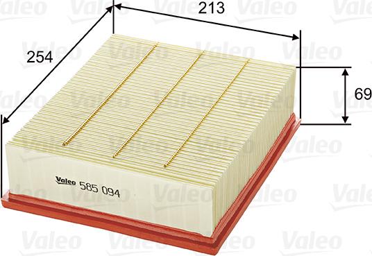 Valeo 585094 - Õhufilter onlydrive.pro