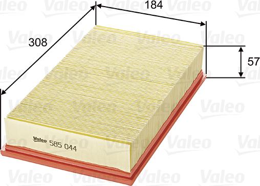 Valeo 585044 - Oro filtras onlydrive.pro