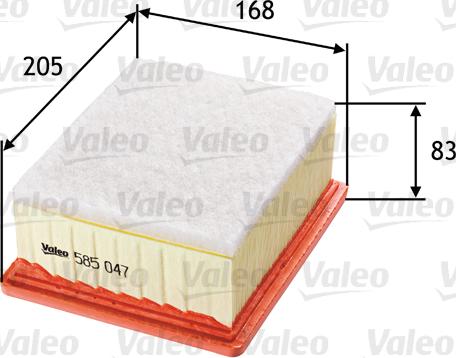 Valeo 585047 - Oro filtras onlydrive.pro