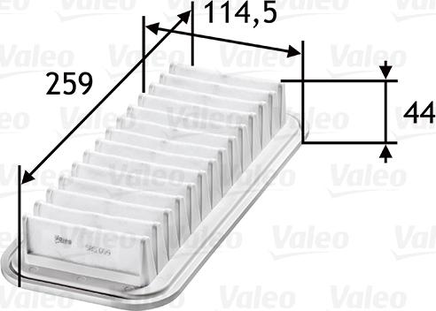 Valeo 585059 - Air Filter, engine onlydrive.pro