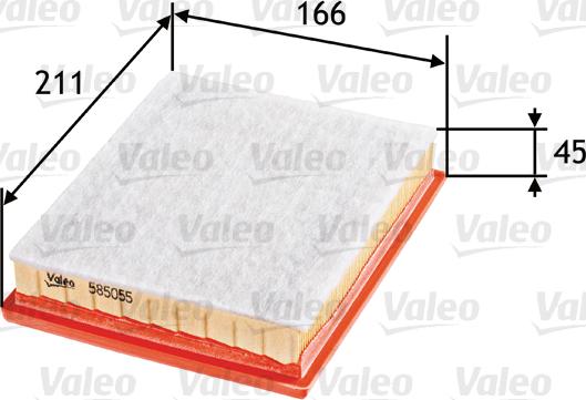 Valeo 585055 - Oro filtras onlydrive.pro