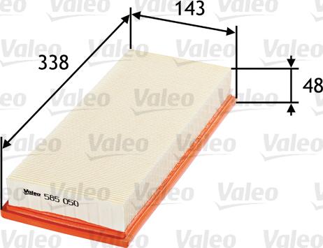 Valeo 585050 - Oro filtras onlydrive.pro