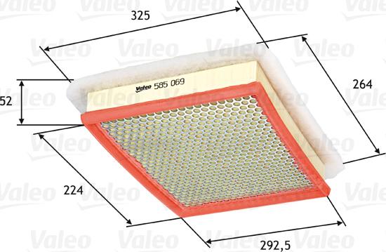 Valeo 585069 - Õhufilter onlydrive.pro