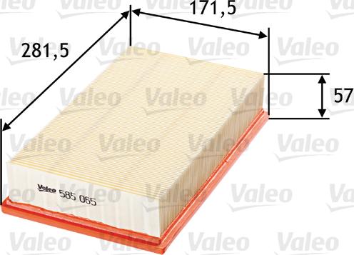 Valeo 585065 - Air Filter, engine onlydrive.pro