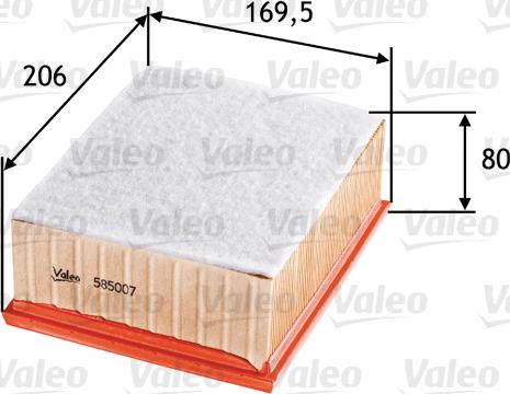 Valeo 585007 - Oro filtras onlydrive.pro