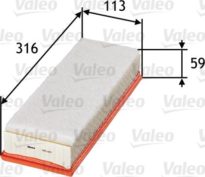 Valeo 585015 - Air Filter, engine onlydrive.pro