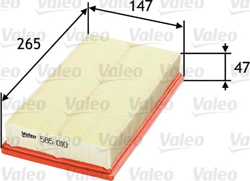Valeo 585010 - Air Filter, engine onlydrive.pro