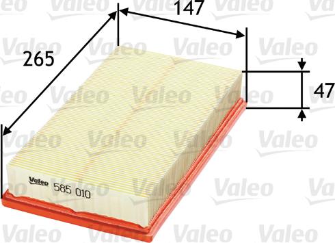 Valeo 585010 - Oro filtras onlydrive.pro