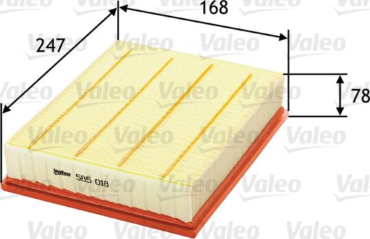 Valeo 585018 - Air Filter, engine onlydrive.pro