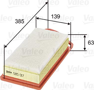 Valeo 585017 - Oro filtras onlydrive.pro