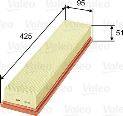 Valeo 585080 - Gaisa filtrs onlydrive.pro