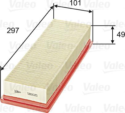 Valeo 585025 - Oro filtras onlydrive.pro