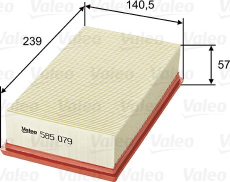 Valeo 585079 - Air Filter, engine onlydrive.pro