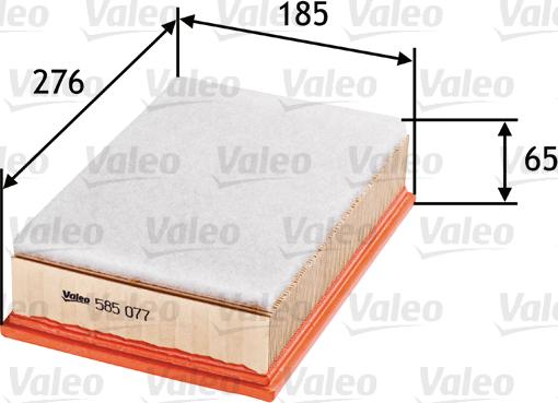 Valeo 585077 - Air Filter, engine onlydrive.pro