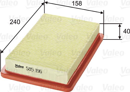 Valeo 585196 - Air Filter, engine onlydrive.pro