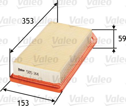 Valeo 585144 - Air Filter, engine onlydrive.pro