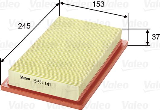 Valeo 585141 - Air Filter, engine onlydrive.pro