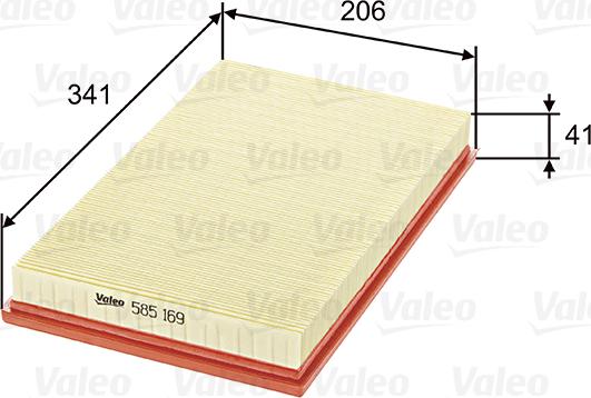 Valeo 585169 - Air Filter, engine onlydrive.pro
