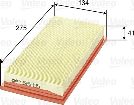 Valeo 585165 - Oro filtras onlydrive.pro