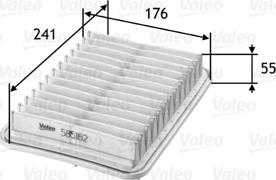 Valeo 585162 - Air Filter, engine onlydrive.pro