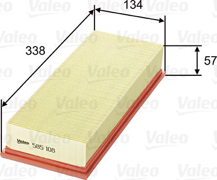 Valeo 585108 - Air Filter, engine onlydrive.pro