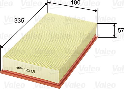 Valeo 585121 - Air Filter, engine onlydrive.pro