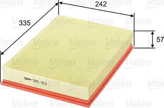 Valeo 585353 - Õhufilter onlydrive.pro