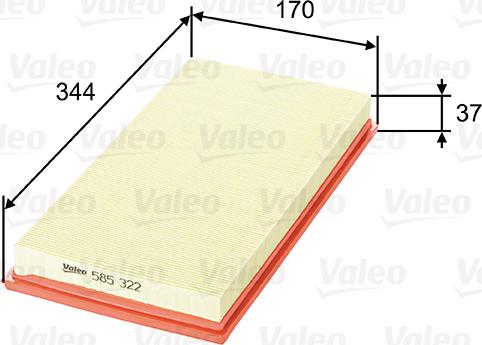 Valeo 585322 - Oro filtras onlydrive.pro