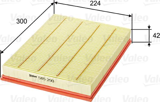 Valeo 585290 - Oro filtras onlydrive.pro