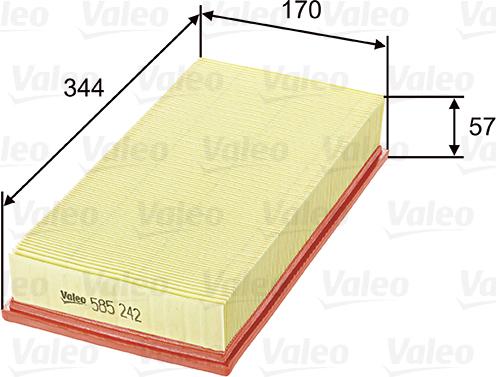 Valeo 585242 - Õhufilter onlydrive.pro