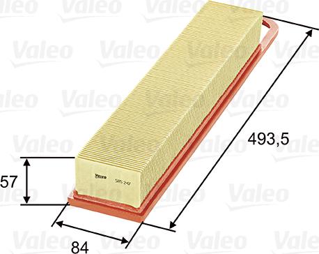 Valeo 585247 - Air Filter, engine onlydrive.pro