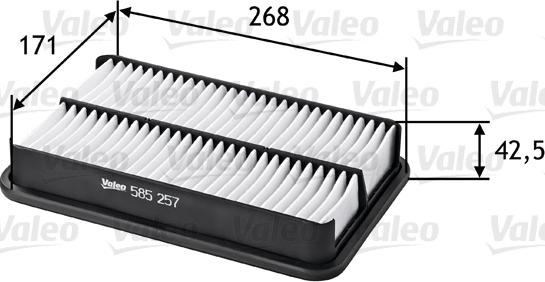 Valeo 585257 - Air Filter, engine onlydrive.pro