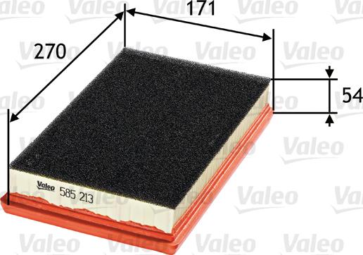 Valeo 585213 - Air Filter, engine onlydrive.pro