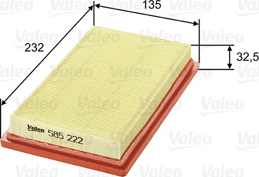 Valeo 585222 - Õhufilter onlydrive.pro