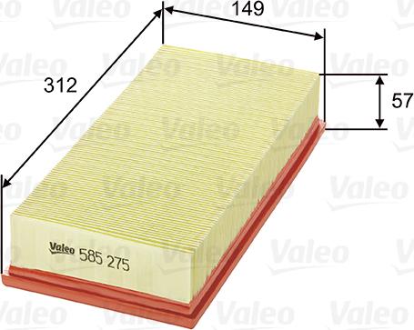 Valeo 585275 - Õhufilter onlydrive.pro