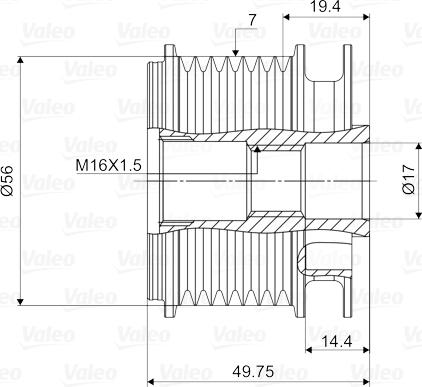 Valeo 588052 - Шкив генератора, муфта onlydrive.pro